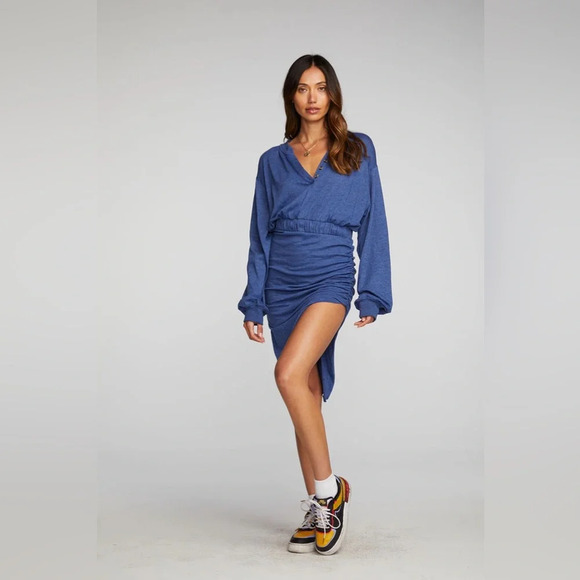 Chaser Blue Midi Dress NWT - Picture 1 of 13